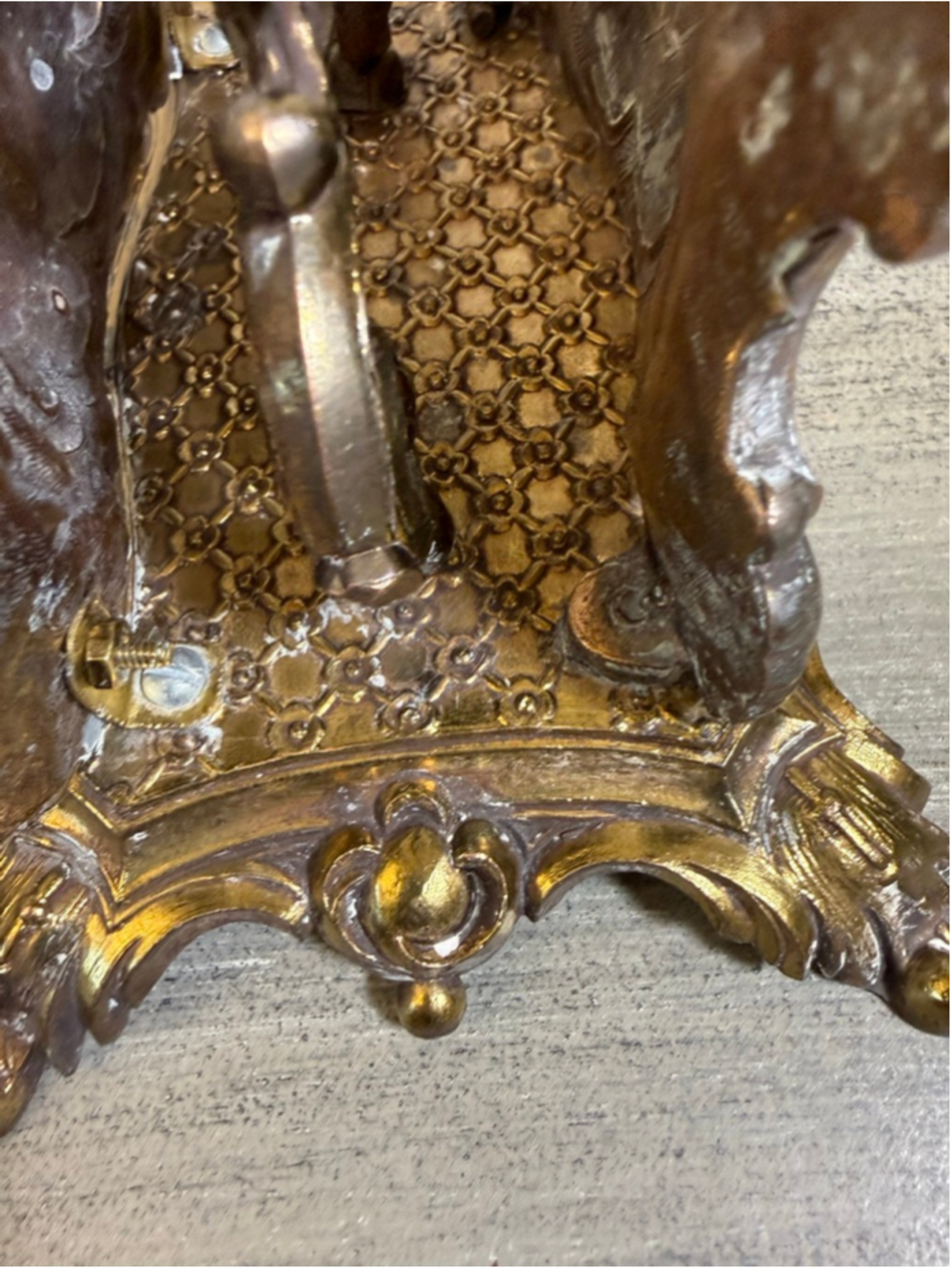 Vintage 1961 Rococo Cast Metal Mail Letter Holder Desk Organizer Bronze Finish - Picture 8 of 11